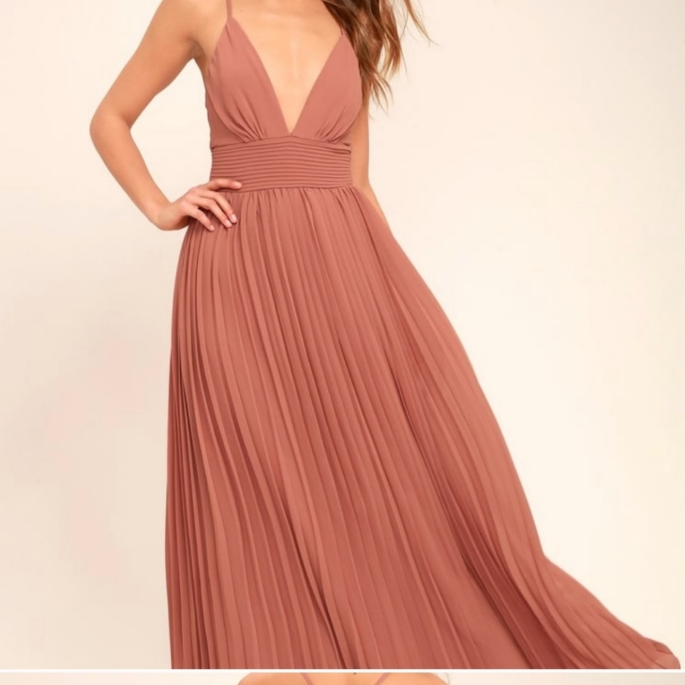 Lulu’s Depths of My Love Dusty Rose Maxi Dress